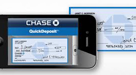Chase Bank quick deposit with smartphone